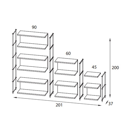 Musa Bookcase Composition 33 By Pezzani