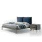 Espero Veneered Bed with upholstered headboard