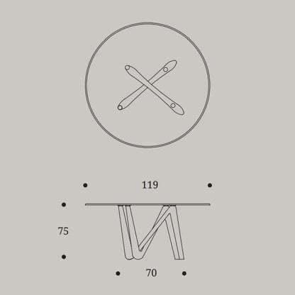 Esse Round Dining Table by Compar