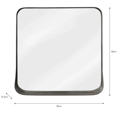 Farringdon Mirror in Square by Garden Trading - Steel