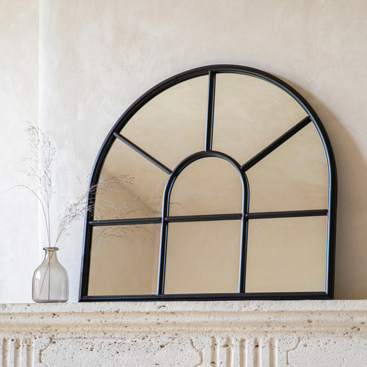Fulbrook Arched Wall Mirror in 80 x 90cm by Garden Trading - Steel