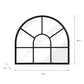 Fulbrook Arched Wall Mirror in 80 x 90cm by Garden Trading - Steel