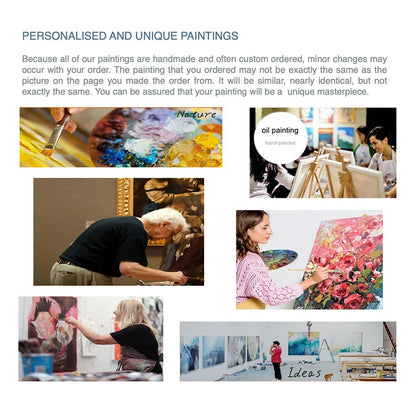 Modern colourful landscape oil painting of a sunset