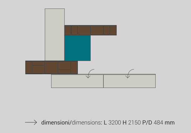 Slim 101 Composition TV Media Unit by Dall'Agnese