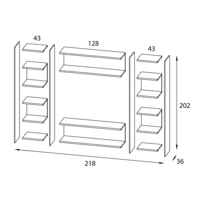 Byblos Bookcase Composition 03 by Pezzani