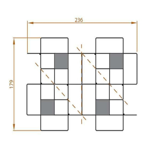 Mondrian Bookcase Composition 07 by Pezzani