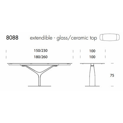 Ariston Extendable Dining Table by Tonin Casa