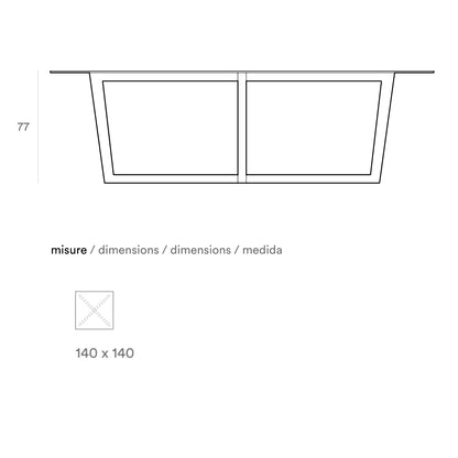 Feng Shui Square Dining Table by Imperial Line