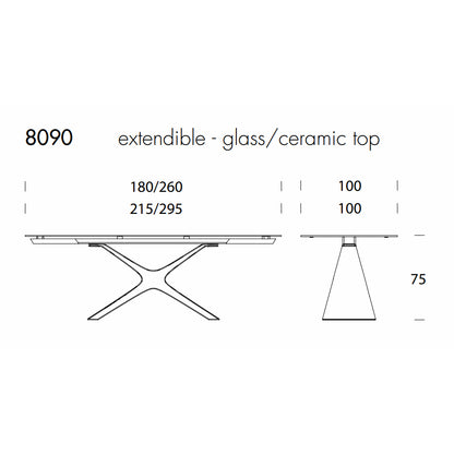 Calliope Extendable Dining Table by Tonin Casa