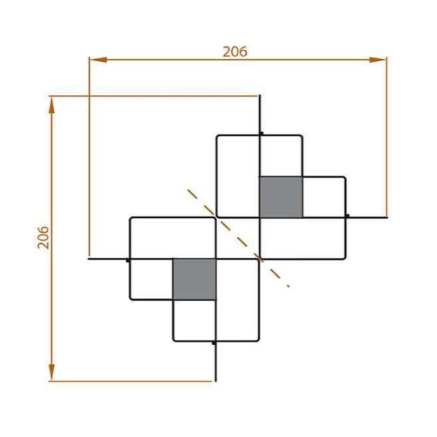Mondrian Bookcase Composition 05 by Pezzani
