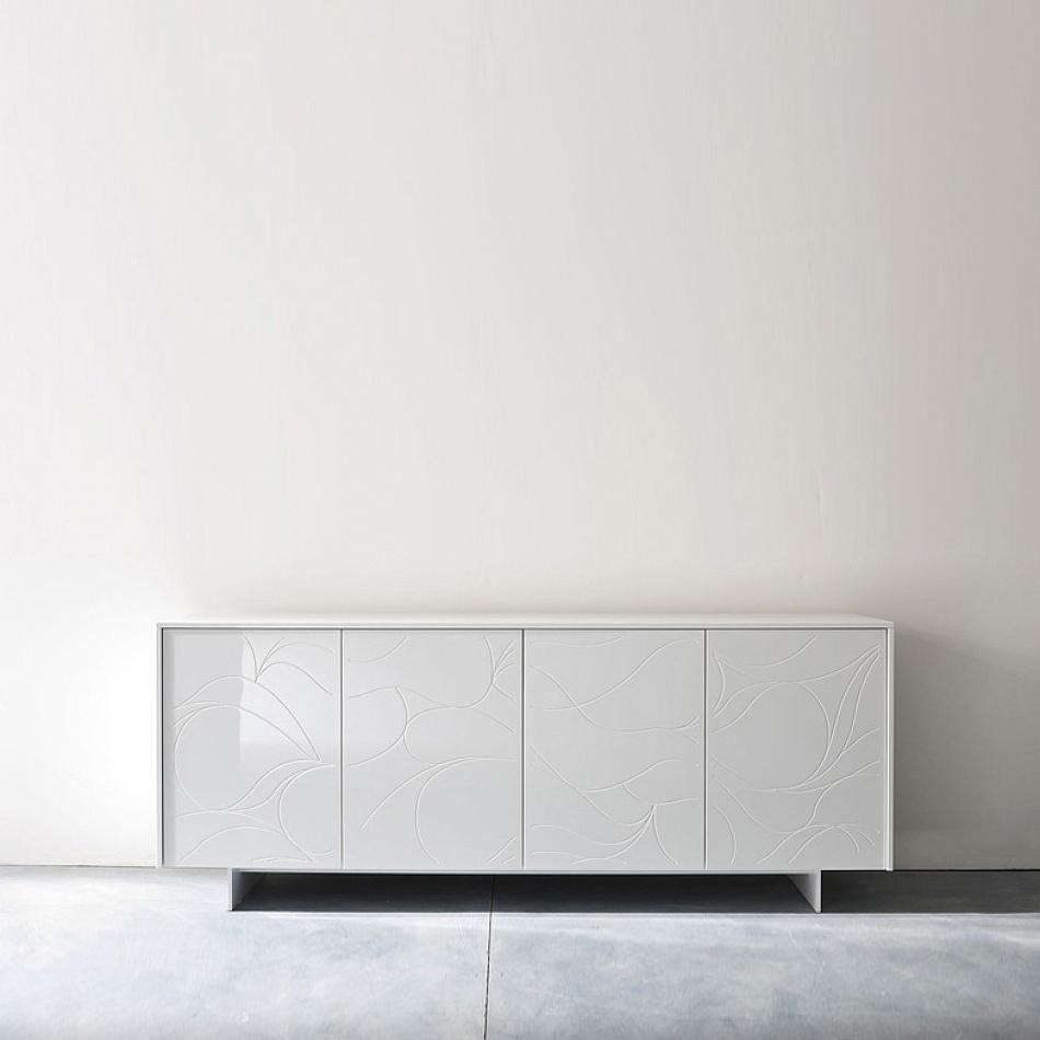 Onda Italian sideboard with engravings by Dall'Agnese