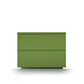 Slim 2 drawer low bedside cabinet by Dall'Agnese