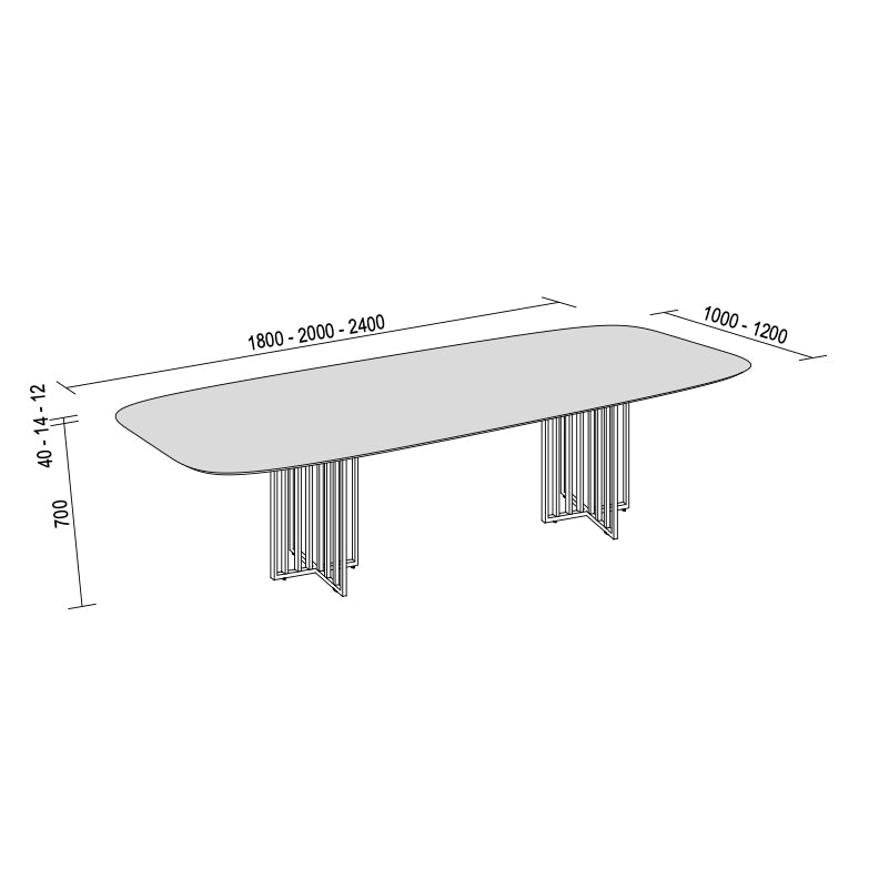 Kiri Fixed Dining Table by Dall'Agnese