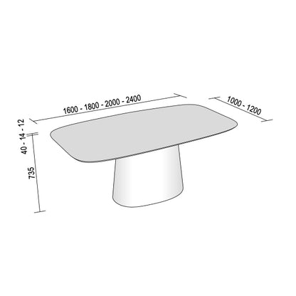 Koniko Fixed Dining Table – Dall'Agnese | Italian Craftsmanship & Modern Design