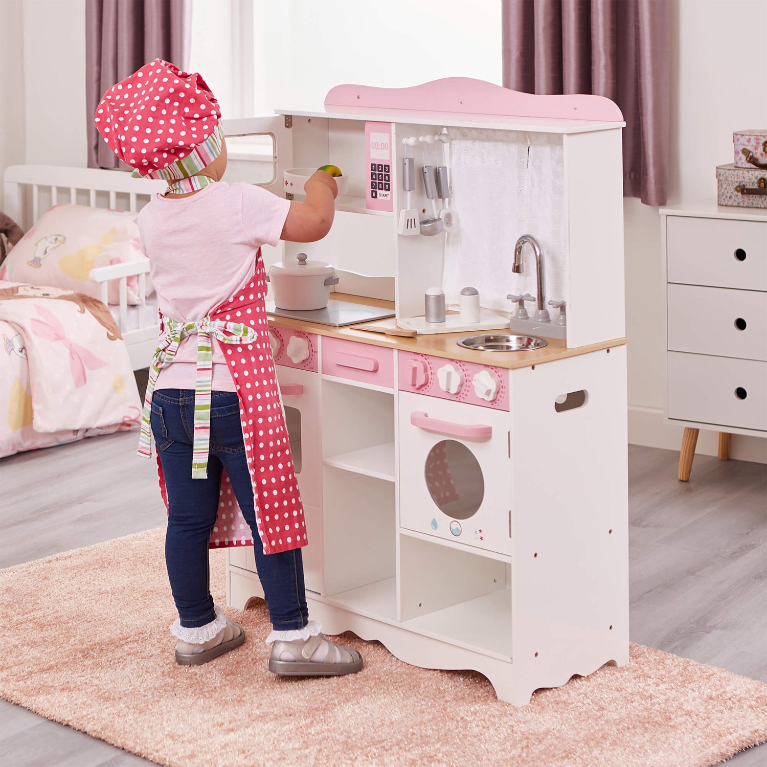 Wooden toy store kitchen uk