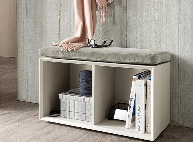 Minima contemporary 4 door shoe storage & bench by Birex - myitalianliving
