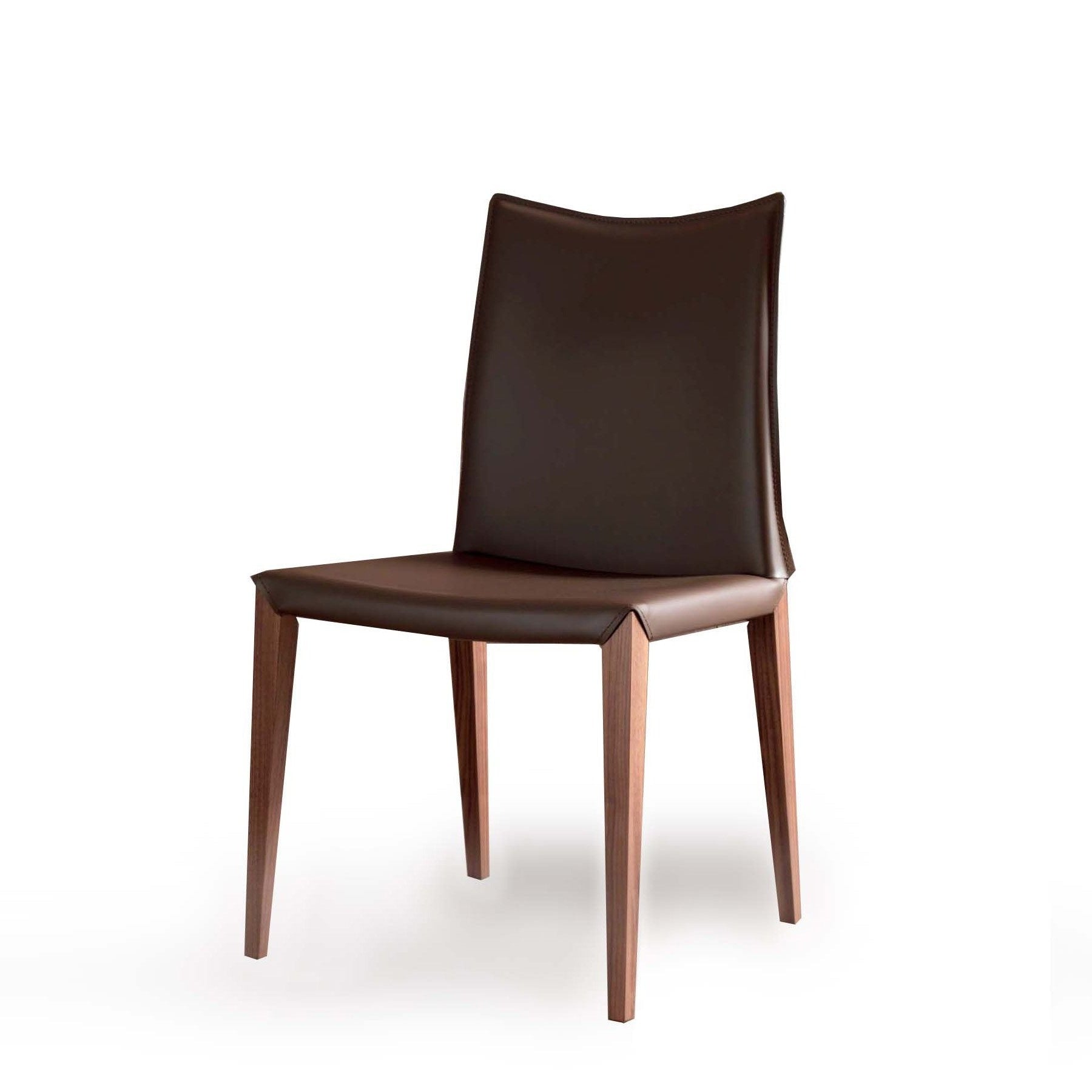 Flora regenerated leather upholstered dining chair by Compar