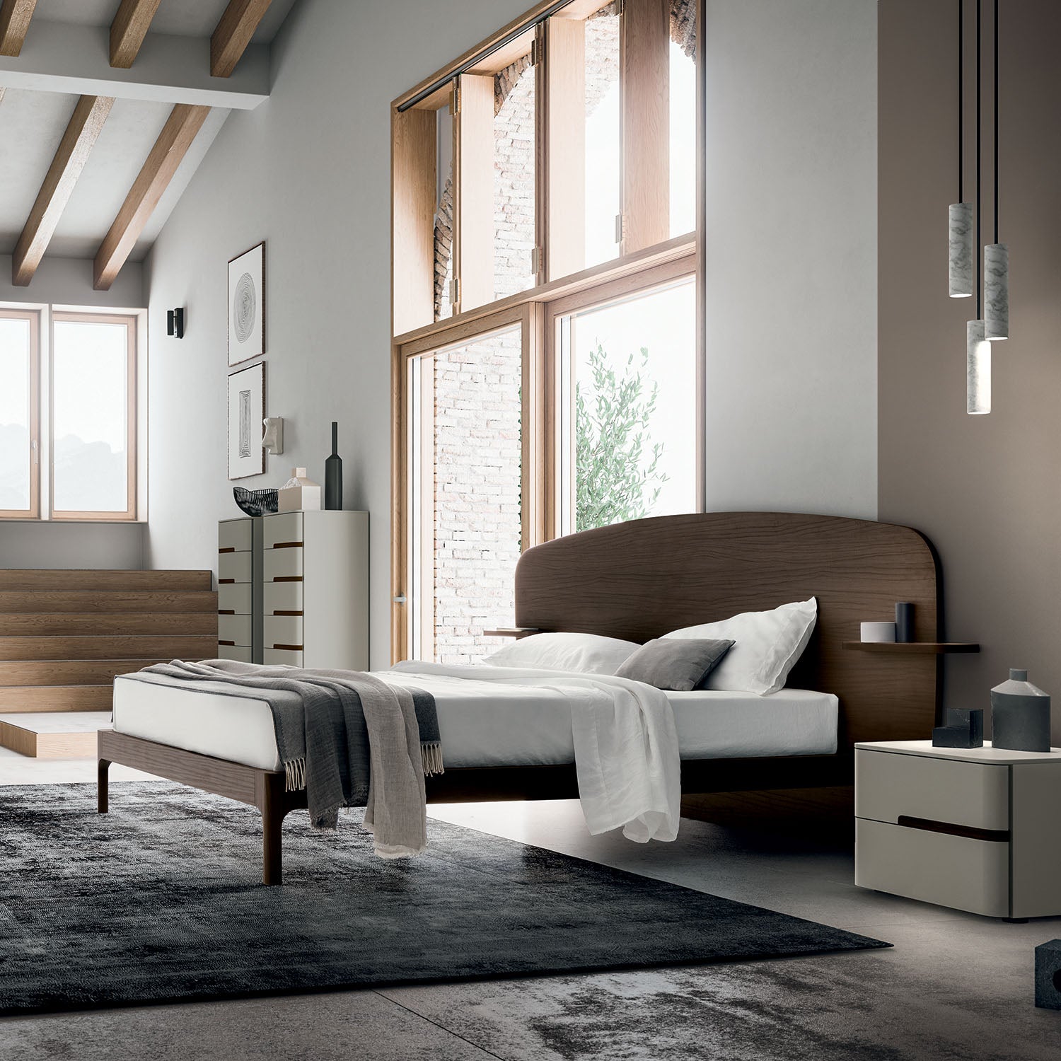 Nashi Wooden Bed by Santa Lucia