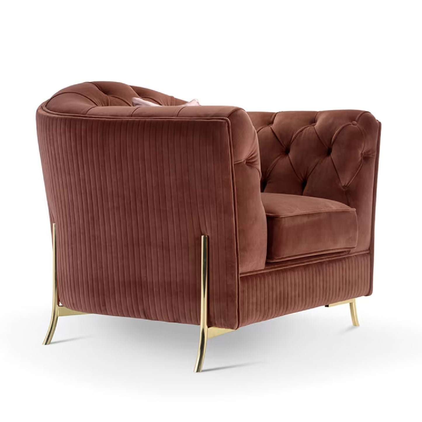 Nefele Burgundy Armchair by Domingo Salotti