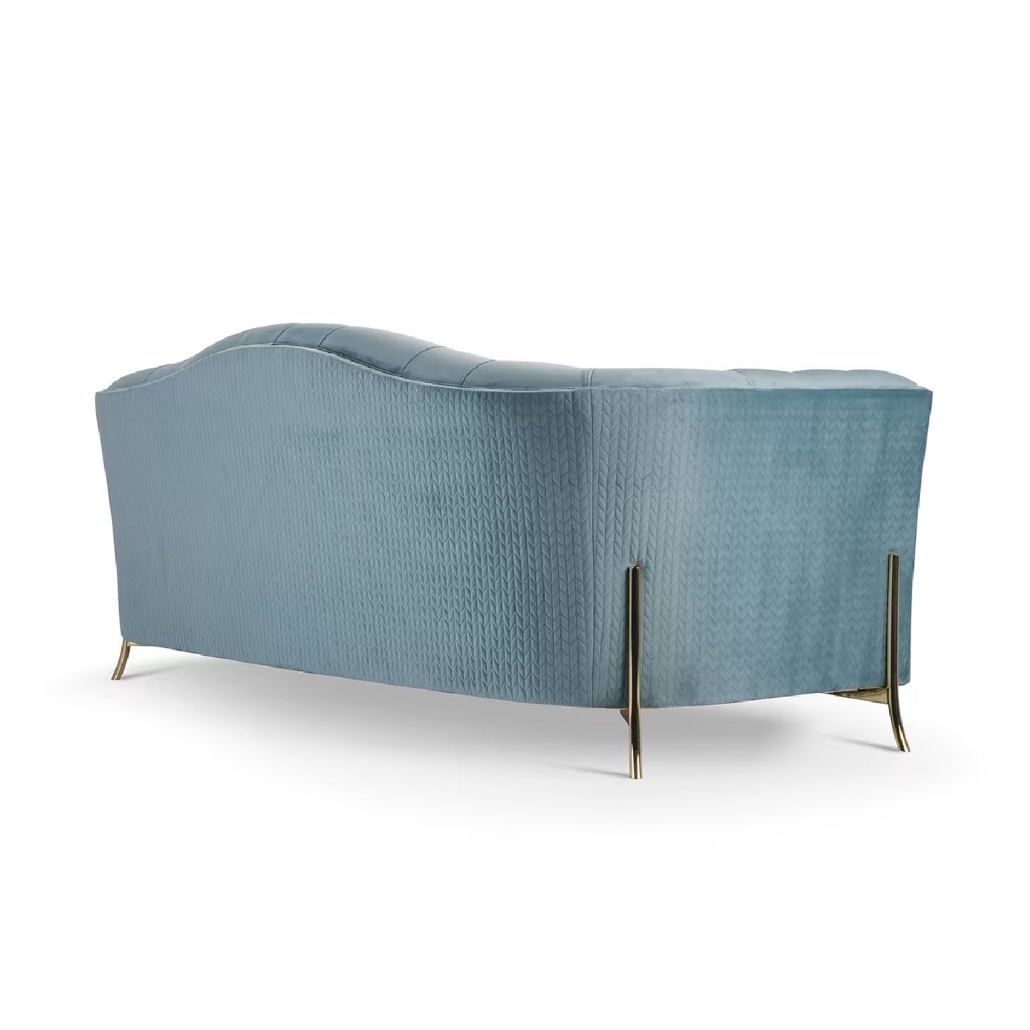 Nefele Peacock Blue 3-Seater Sofa by Domingo Salotti