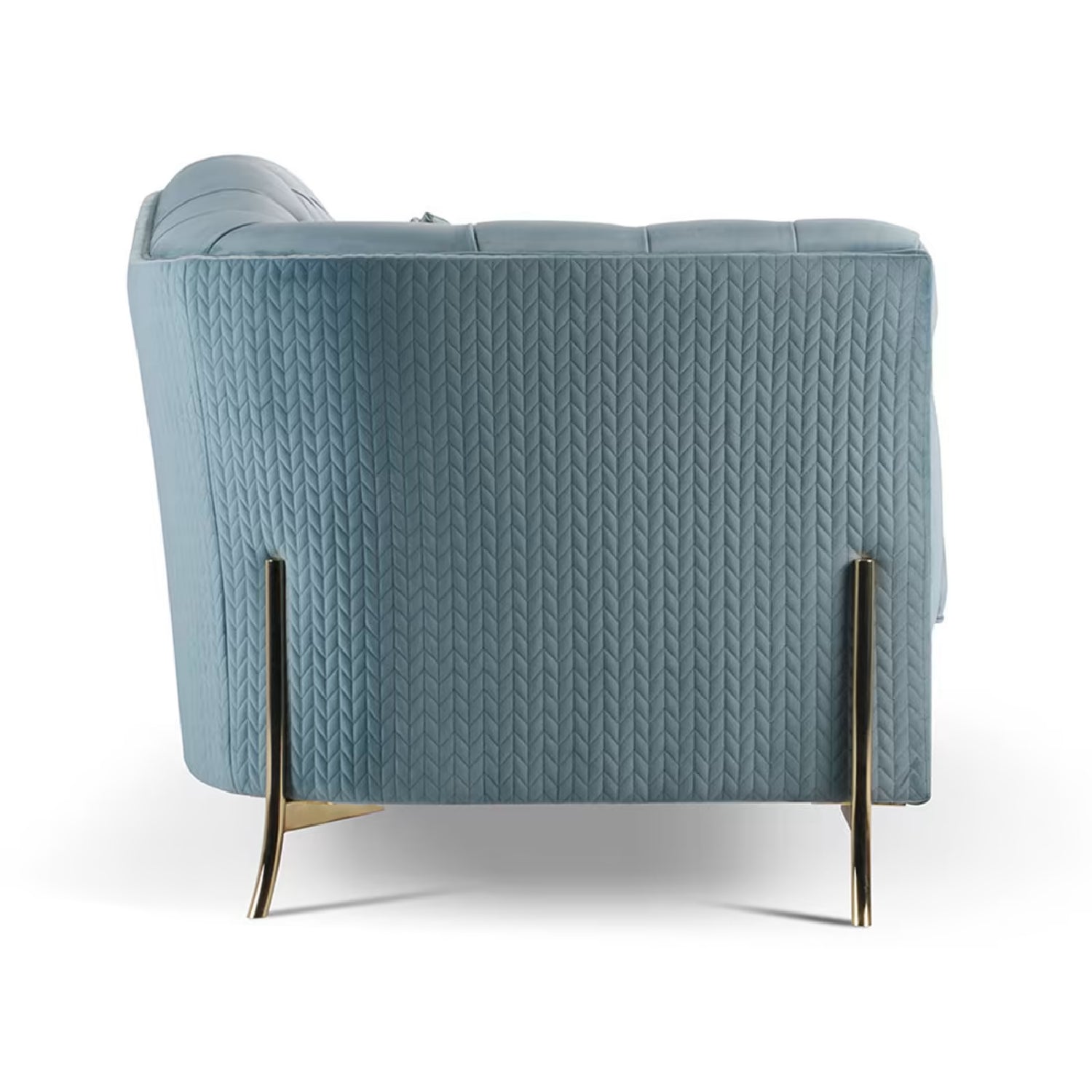Nefele Peacock Blue 3-Seater Sofa by Domingo Salotti