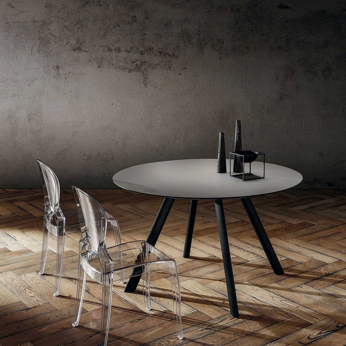 Nicola Ã˜130 round dining table by La Primavera - myitalianliving