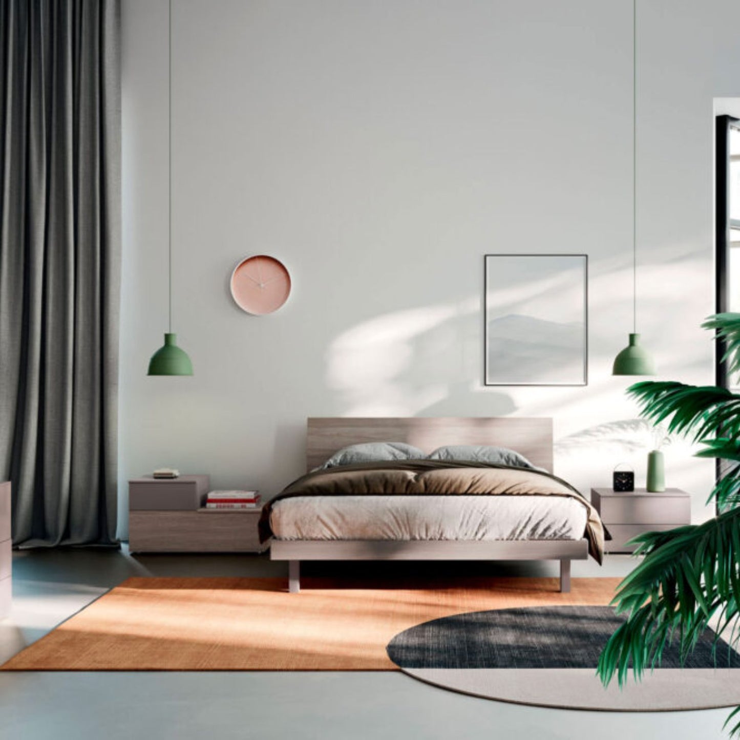 Trapezio Wooden Bed by Orme Design