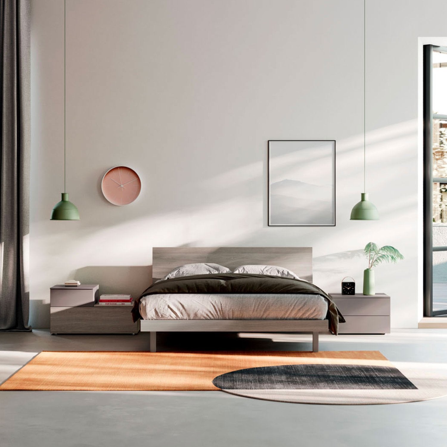 Trapezio Wooden Bed by Orme Design