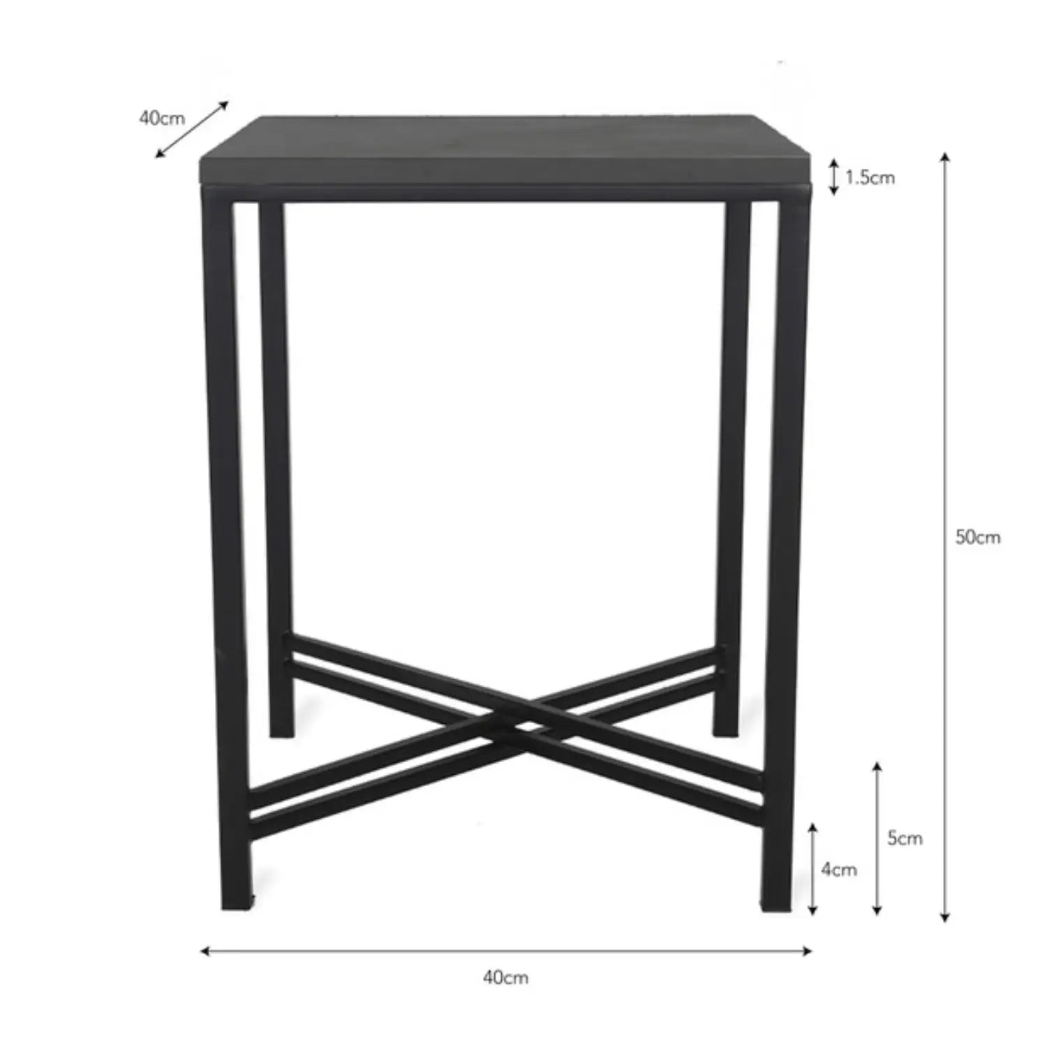Oxford Side Table by Garden Trading - Black Marble