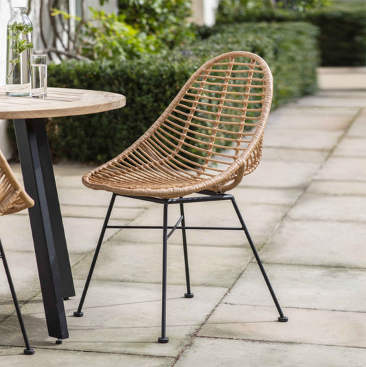 Pair of Hampstead Outdoor Scoop Chairs PE Bamboo