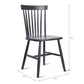 Pair of Spindle Back Chairs in Carbon by Garden Trading