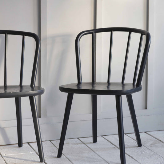 Pair of Uley Chairs in Carbon by Garden Trading - Ash