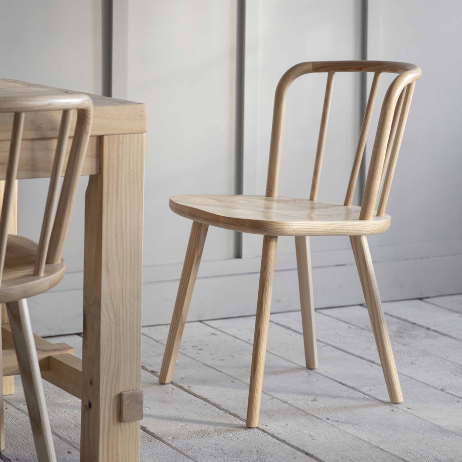 Pair of Uley Chairs in Natural by Garden Trading - Ash