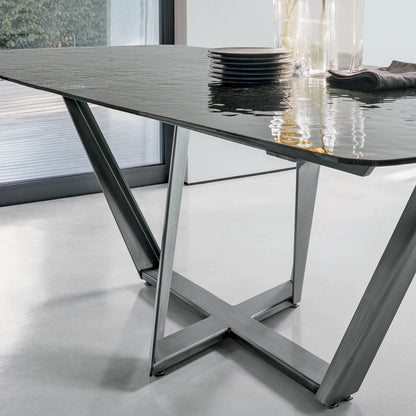 Priamo Non-Extendable Glass Table by Target Point