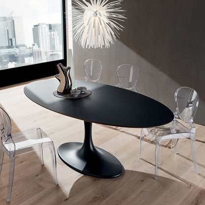 Ruud fixed oval dining table by La Primavera - myitalianliving