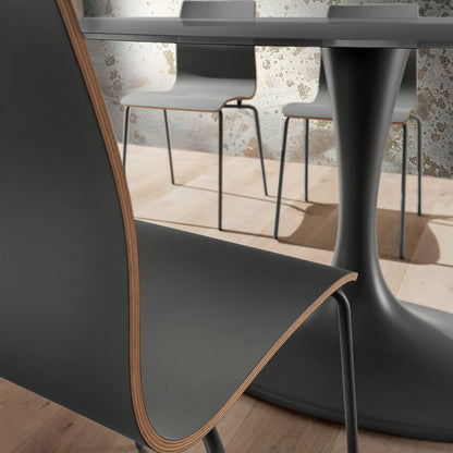 Ruud fixed oval dining table by La Primavera - myitalianliving