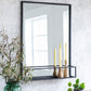 Sapperton Rectangular Mirror with Shelf in Black by Garden Trading - Iron