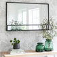 Sapperton Wide Mirror with Shelf in Black by Garden Trading - Iron