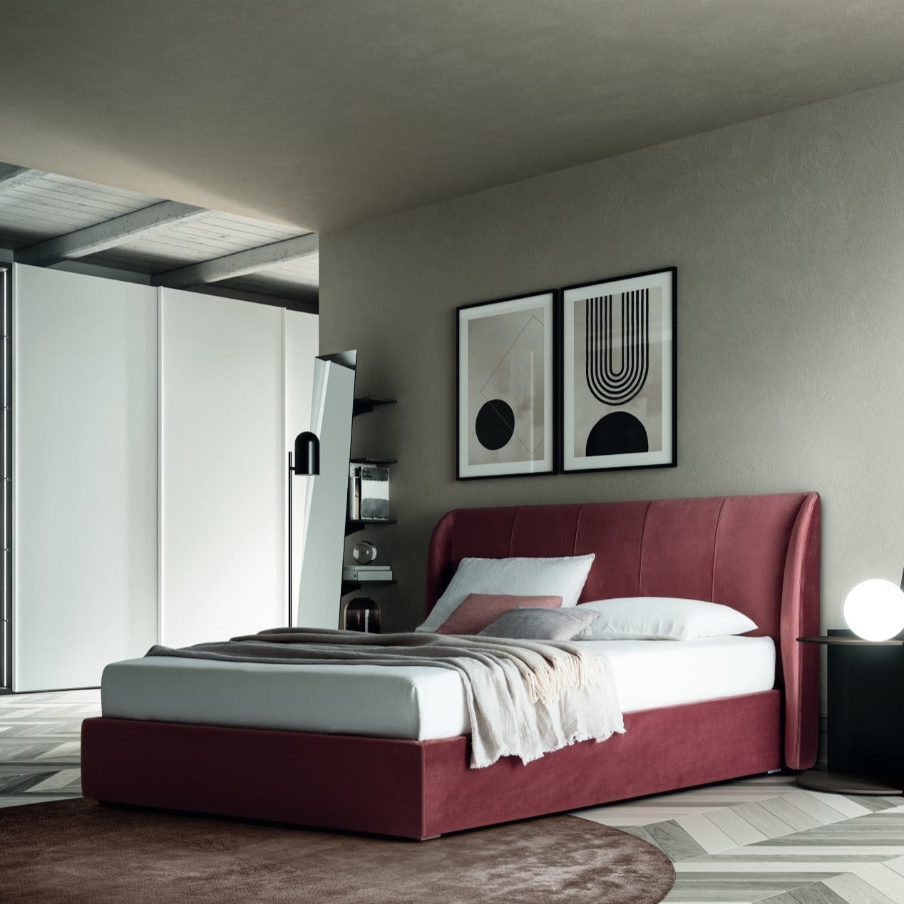 Scirocco Upholstered Bed by Santa Lucia