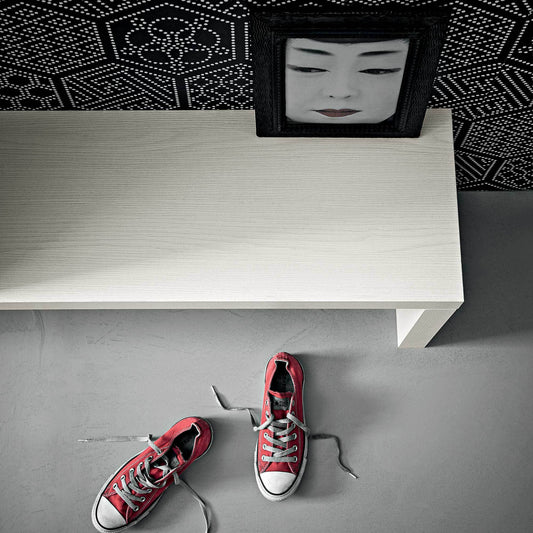 Minima suspended 3 door shoe storage & bench by Birex - myitalianliving