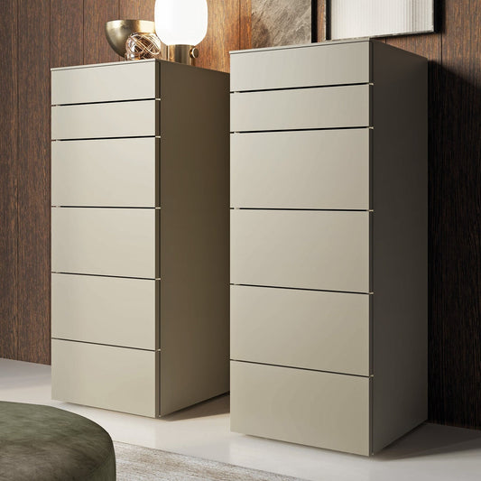 Slim tall chest of drawers by Dall'Agnese