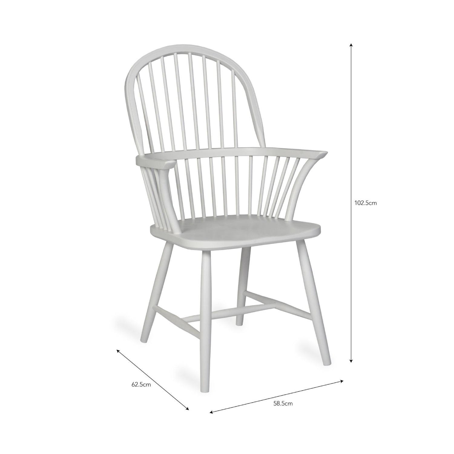 Spindle Armchair in Lily White by Garden Trading