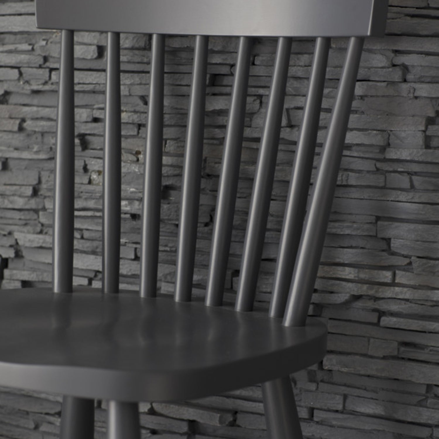 Spindle Bar Stool in Carbon by Garden Trading - Beech