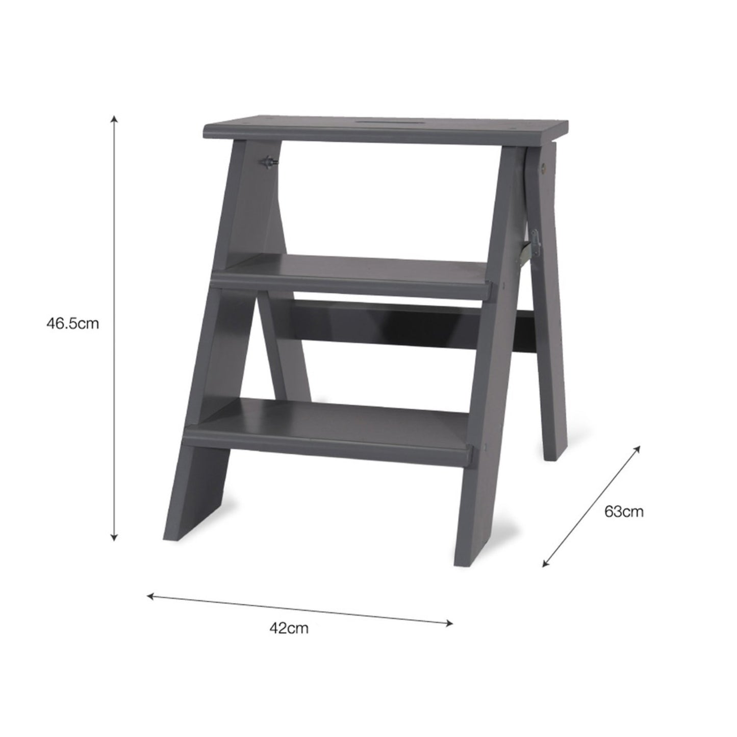 Step Stool in Charcoal by Garden Trading - Birch Plywood