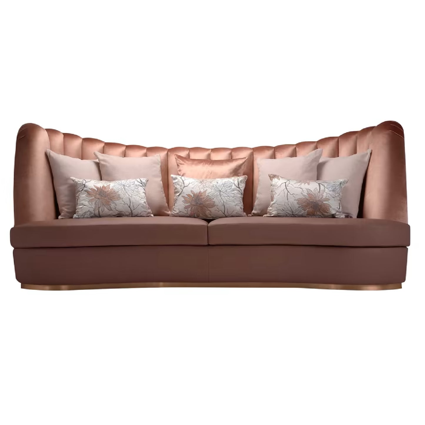 Thalia Brown 3-Seater Sofa by Domingo Salotti