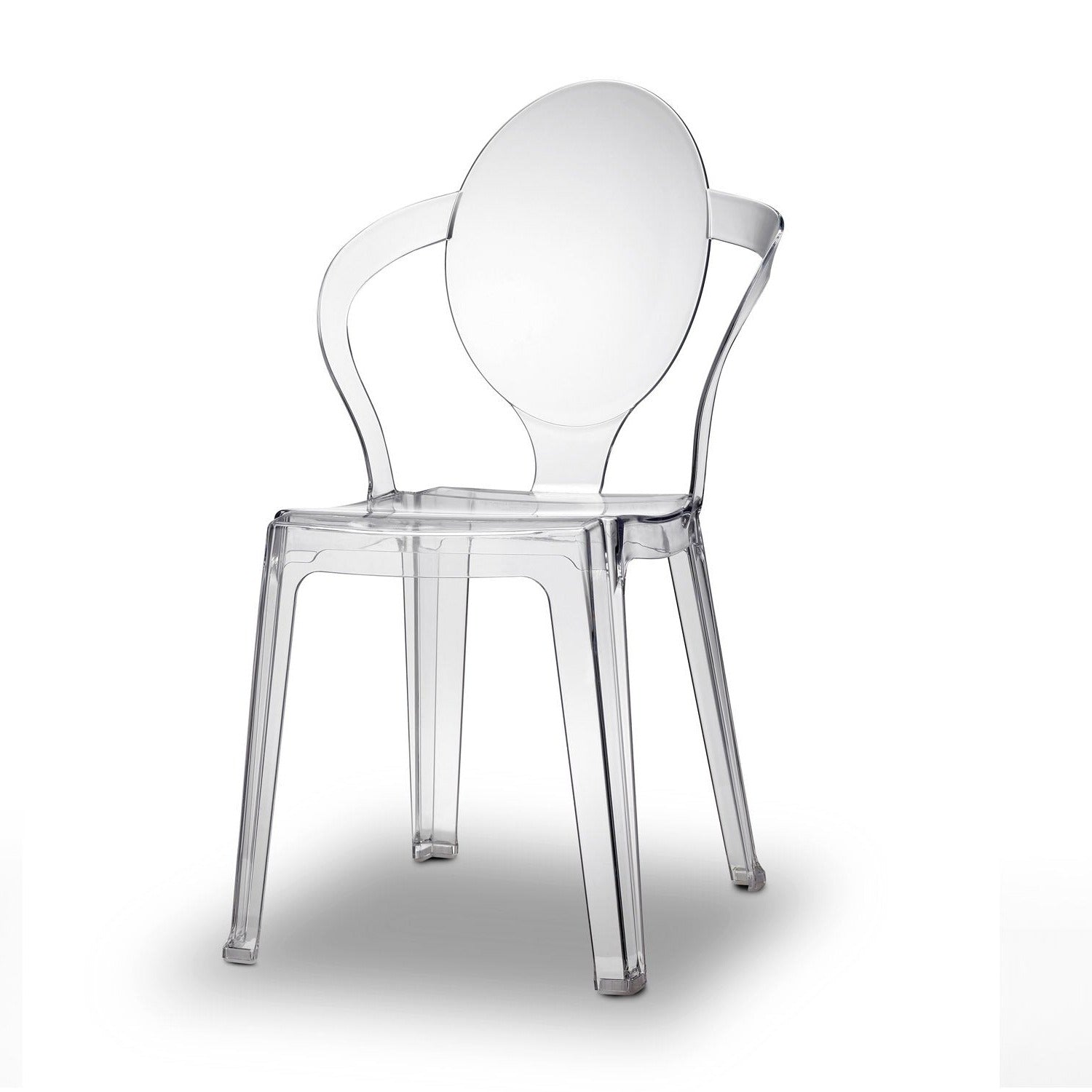 King translucent stacking dining chair by Scab Design