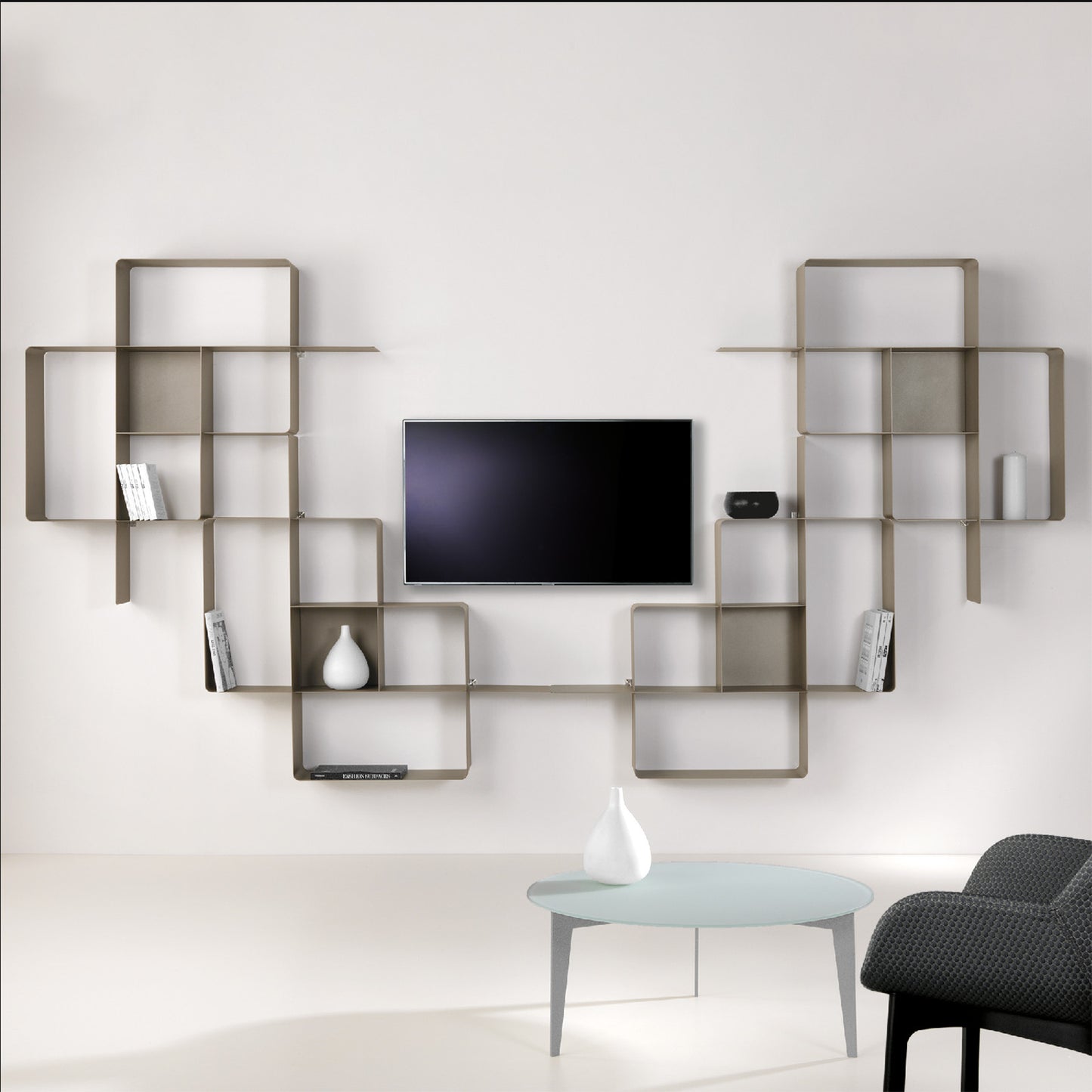 Mondrian Wall Mounted Bookcase Composition 09 by Pezzani