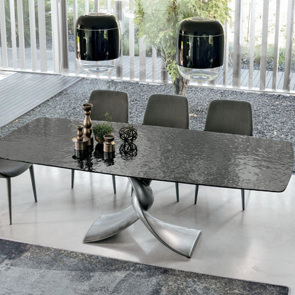 Twist Non-Extendable Glass Table by Target Point