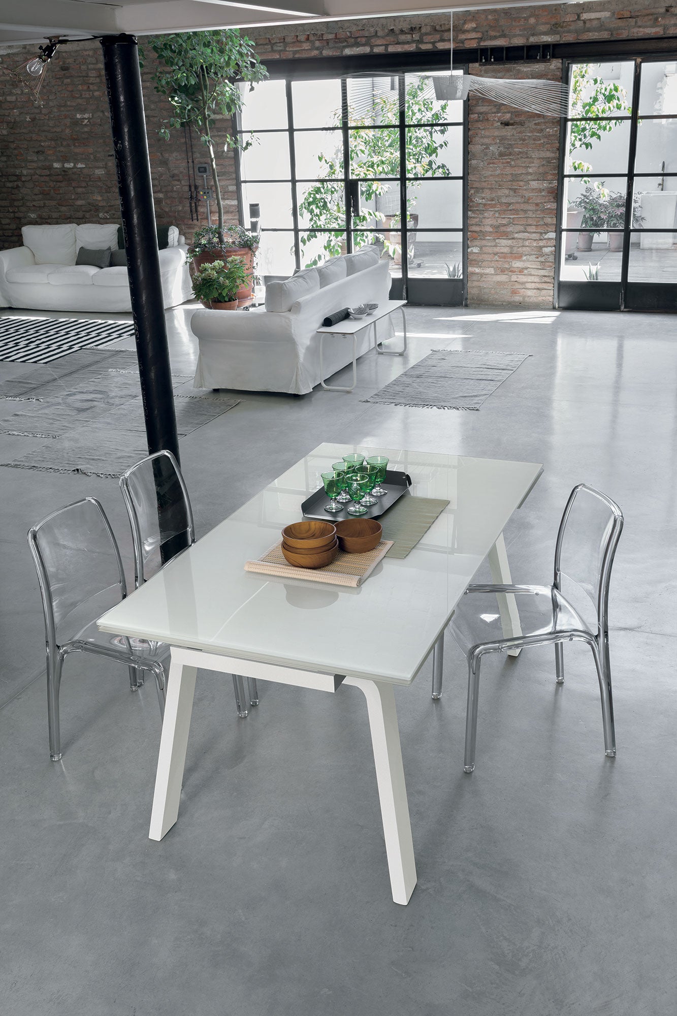 Marte 160 stoneware extending dining table by Target Point