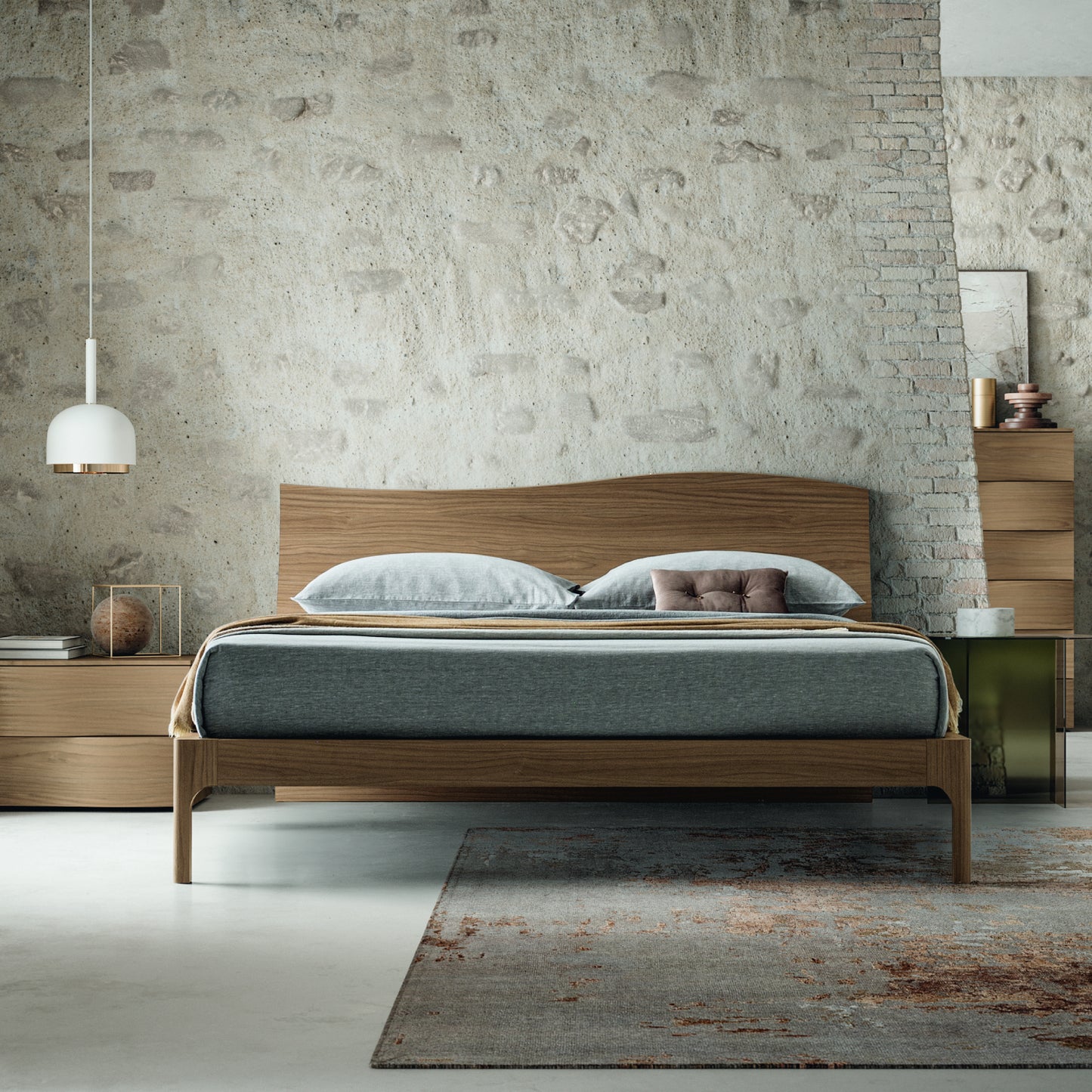 Wave Wooden Essence Bed